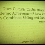 Is Cultural Capital Still Useful in Education Research?